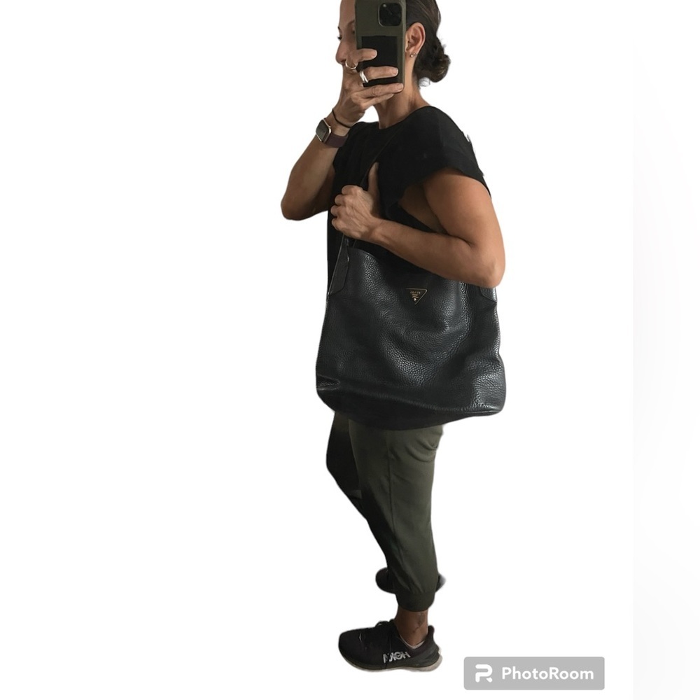 Prada Black Slouchy Shoulder Bag - Picture 5 of 16
